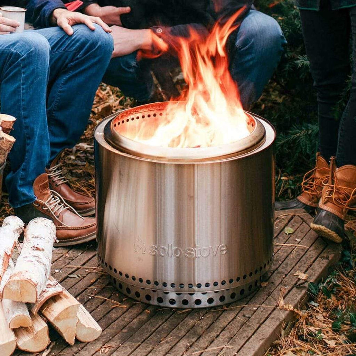 Solo Stove 19 1/2" Stainless Steel Bonfire Wood Burning Fire Pit with Stand