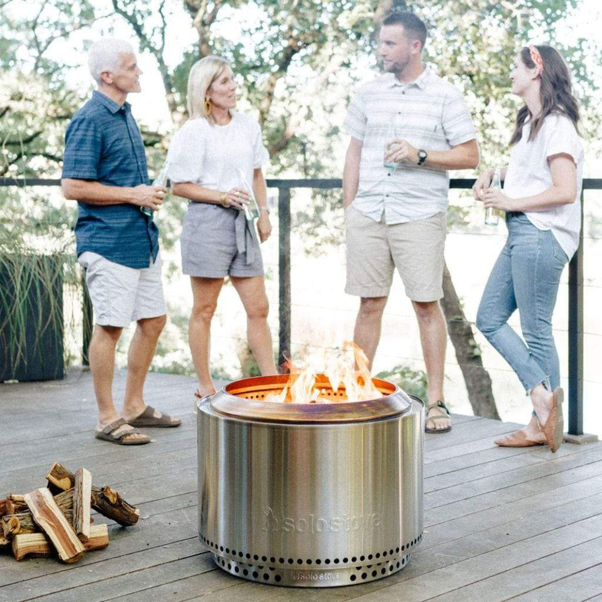 Solo Stove 27" Stainless Steel Yukon Wood Burning Fire Pit with Stand
