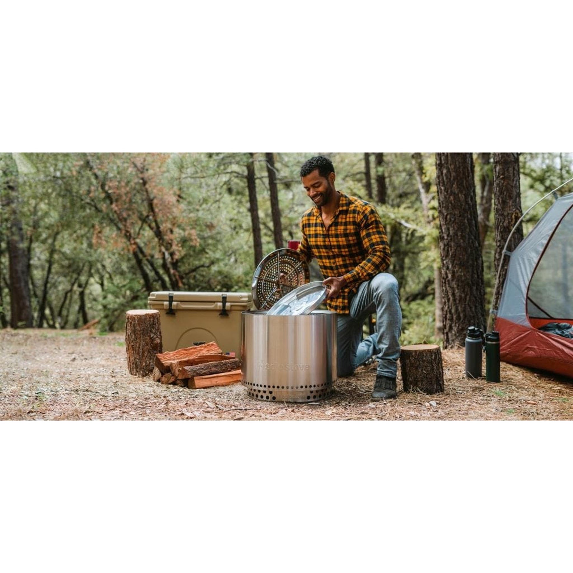 Solo Stove Bonfire Stainless Steel Fire Pit With Stand and Shelter 2.0 Bundle