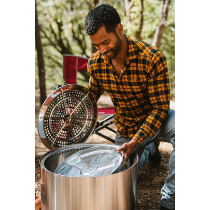 Solo Stove Bonfire Stainless Steel Fire Pit With Stand and Shelter 2.0 Bundle