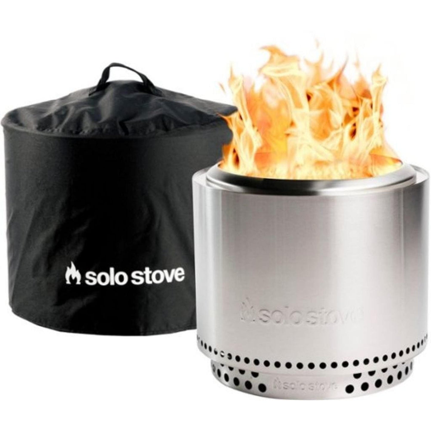 Solo Stove Bonfire Stainless Steel Fire Pit With Stand and Shelter 2.0 Bundle