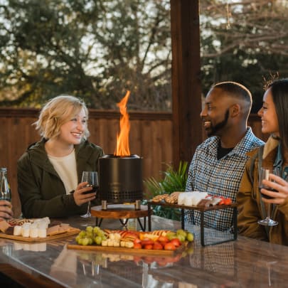 Solo Stove Mesa XL Cascade Metallic Stainless Steel Table Top Fire Pit