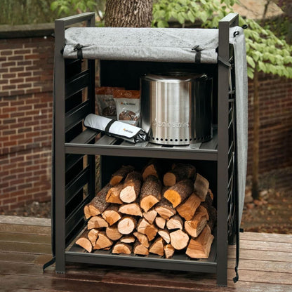 Solo Stove Station Black Log Rack
