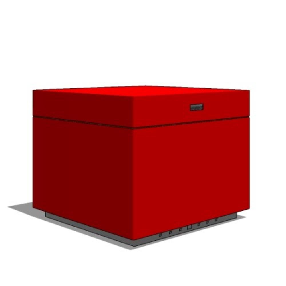 Spark Fireplaces 34" Red Finish Outdoor Natural Gas Fire Cube