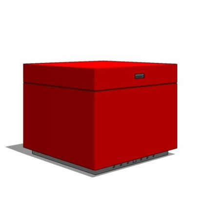 Spark Fireplaces 34" Red Finish Outdoor Natural Gas Fire Cube
