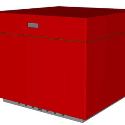 Spark Fireplaces 34" Red Finish Outdoor Natural Gas Fire Cube