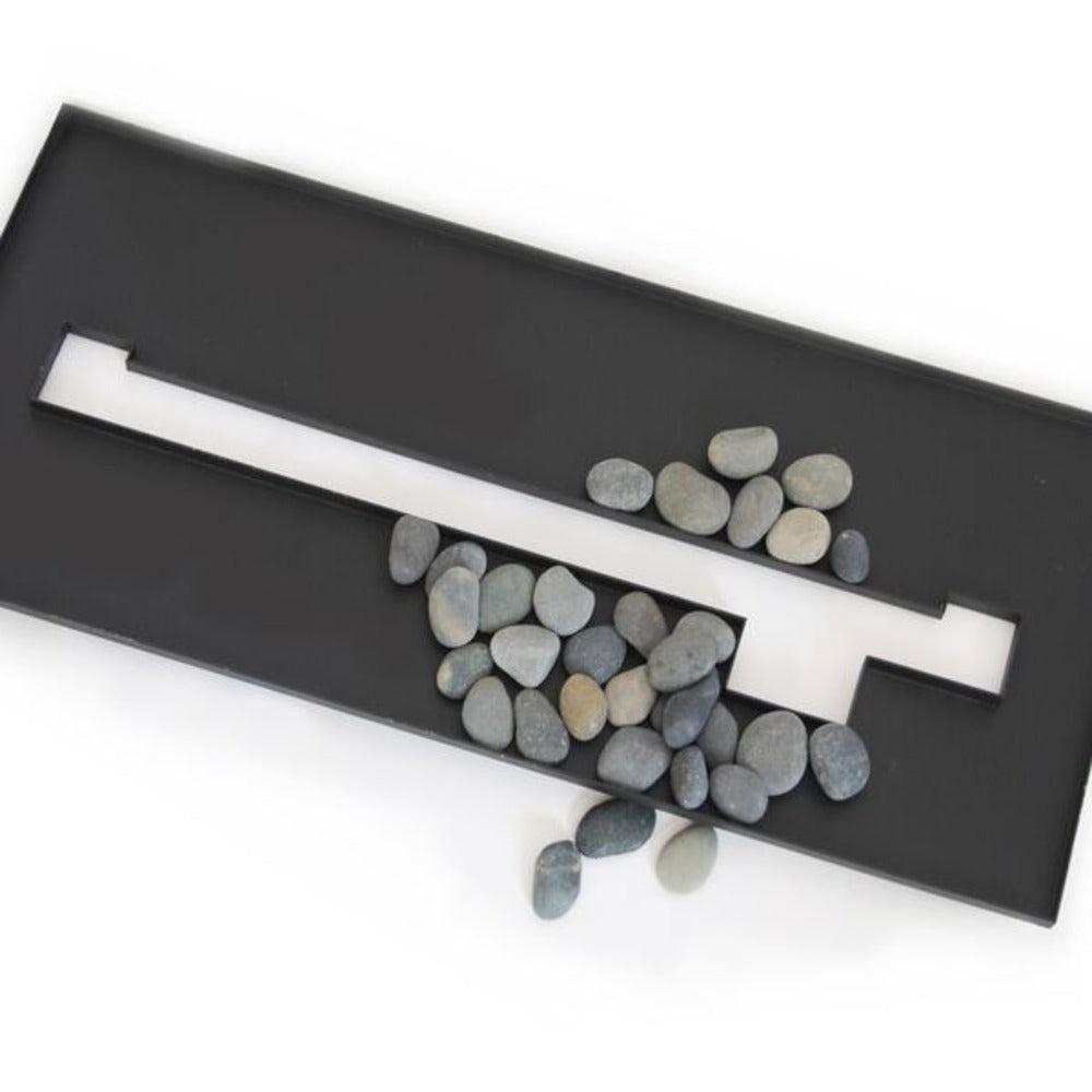 Spark Fireplaces Black Finish Direct Vent Media Tray for 49E Fire Ribbon Fireplace