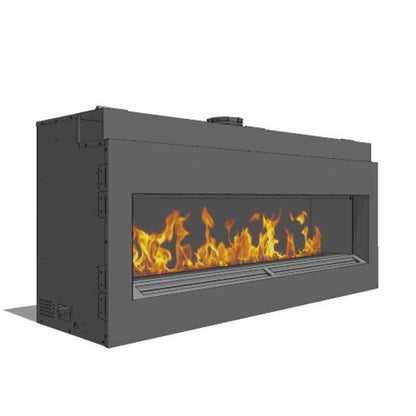 Spark Fireplaces Fire Ribbon 19W 73" x 16" Direct Vent Single Vu Natural Gas Fireplace with Safety Screen