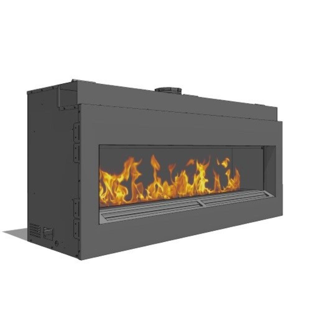 Spark Fireplaces Fire Ribbon 19W 73" x 16" Direct Vent Single Vu Propane Gas Fireplace with Safety Screen