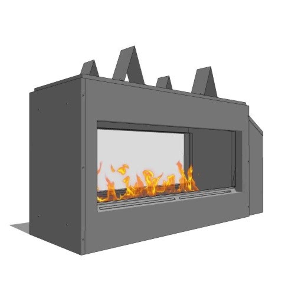 Spark Fireplaces Fire Ribbon 49E 48" x 17" Direct Vent Vu Thru Natural Gas Fireplace with Safety Screen