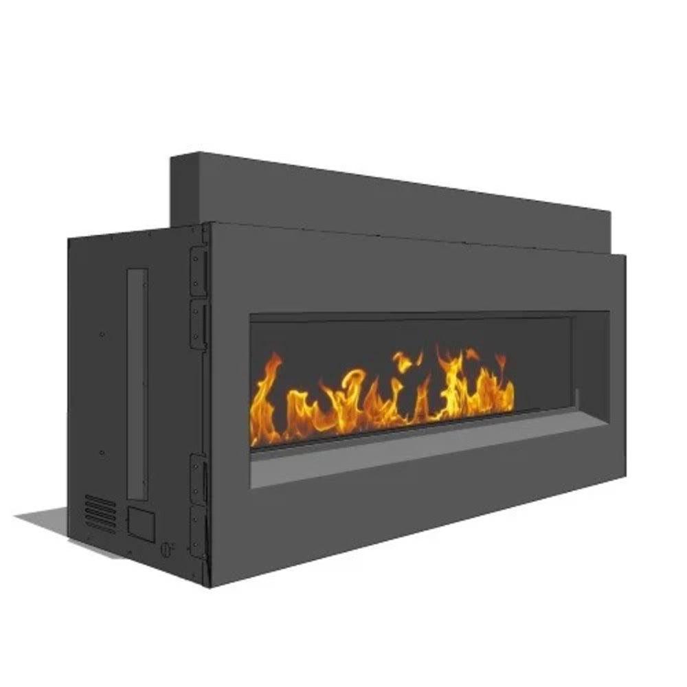 Spark Fireplaces Fire Ribbon 60E 60" x 15" Direct Vent Single Vu Natural Gas Fireplace with Safety Screen