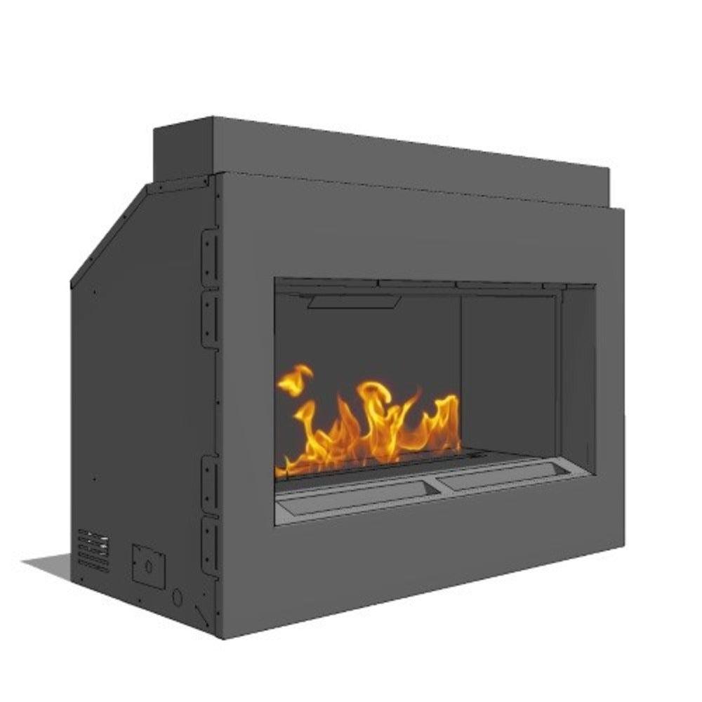 Spark Fireplaces Fire Ribbon 88E 36" x 16" Direct Vent Single Vu Natural Gas Fireplace with Safety Screen