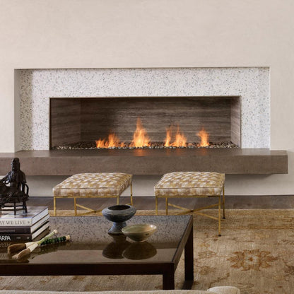 Spark Fireplaces LBS Series 24" x 6" Indoor Linear Natural Gas Burner System with Electronic Ignition