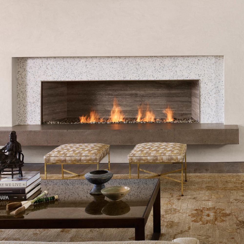 Spark Fireplaces LBS Series 84" x 6" Indoor Linear Propane Gas Burner System with Electronic Ignition