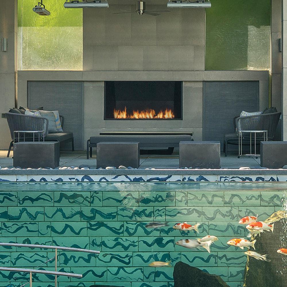 Spark Fireplaces LOD Series 84" x 6" Stainless Steel Outdoor Linear Natural Gas Burner System with Electronic Ignition