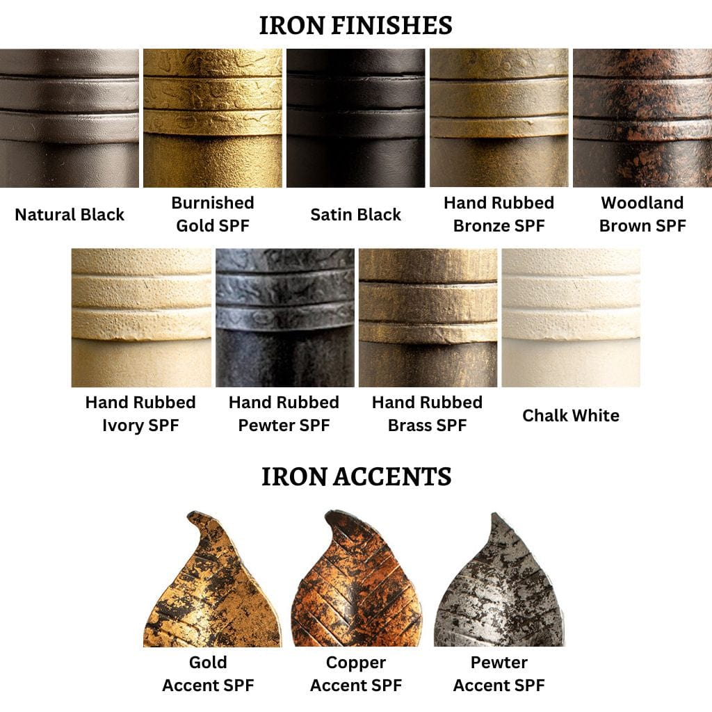 Stone County Ironworks 10" 900-333 Leaf Iron Andirons w/ 12" Log Holder