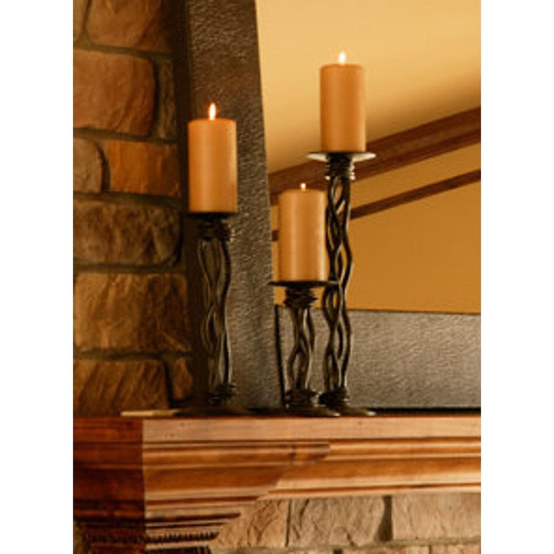 Stone County Ironworks 12" 903-233 Rush Iron Renaissance Single Candle Holder