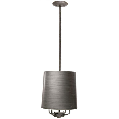 Stone County Ironworks 12" 904-208 Cedarvale Iron 4-Arm Pendant Lamp w/ Pewter Shade