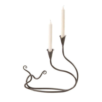 Stone County Ironworks 14" 901-661 Windswept Iron Double Candle Holder