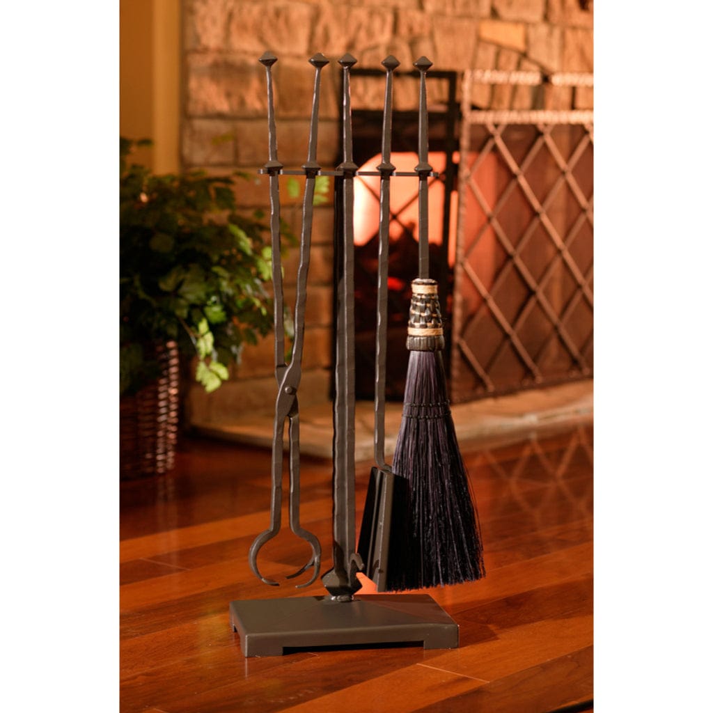 Stone County Ironworks 34" 904-230 5-Piece Forest Hill Fireplace Tool Set w/ Black Broom