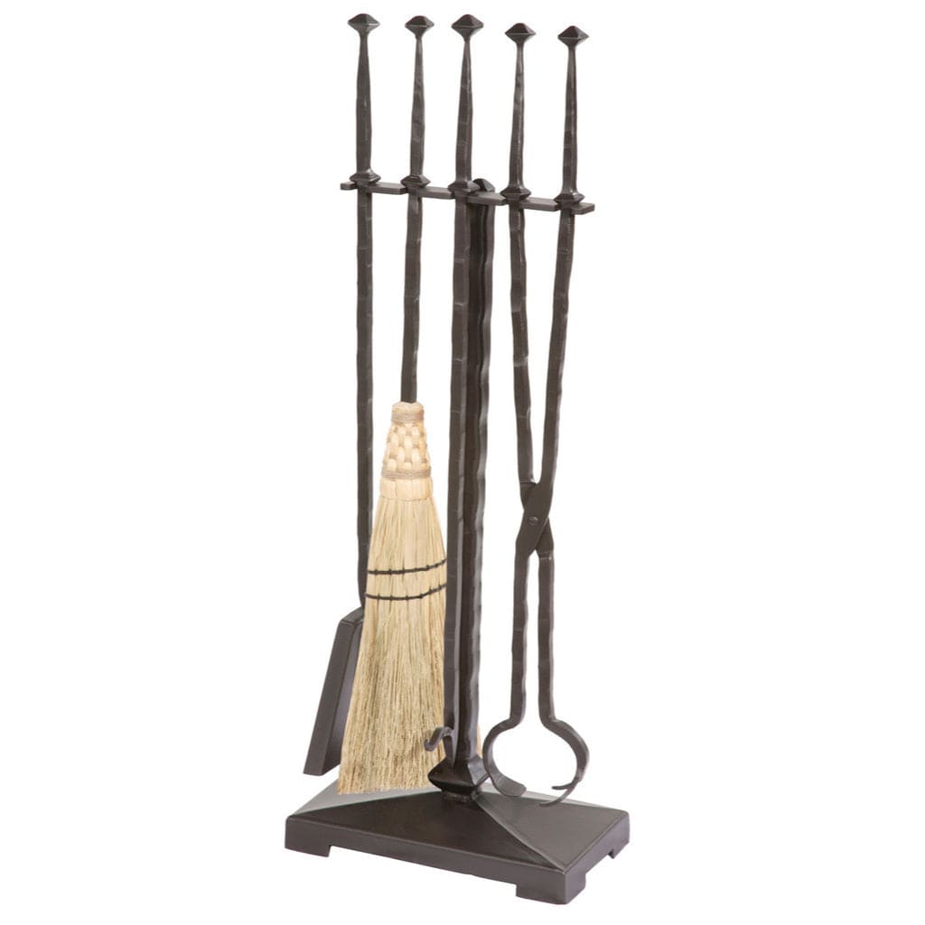 Stone County Ironworks 34" 904-230 5-Piece Forest Hill Fireplace Tool Set w/ Black Broom