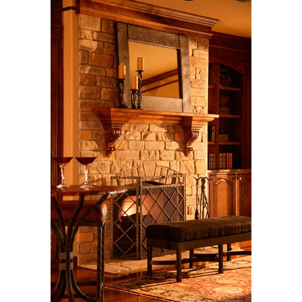 Stone County Ironworks 52" 904-227 Triple Panel Forest Hill Iron Fire Screen