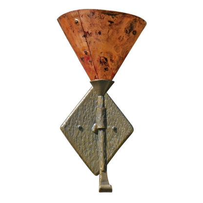 Stone County Ironworks 8" 904-450 Cedarvale Iron Single Wall Sconce w/ Copper Shade