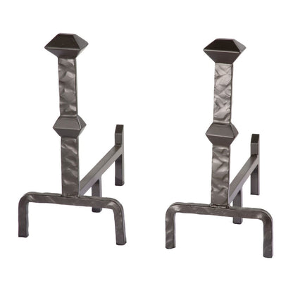 Stone County Ironworks 9" 904-236 Forest Hill Iron Andirons w/ 10" Log Holder