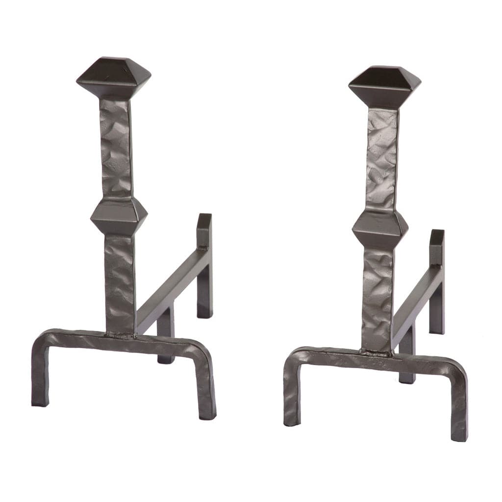 Stone County Ironworks 9" 904-236 Forest Hill Iron Andirons w/ 12" Log Holder