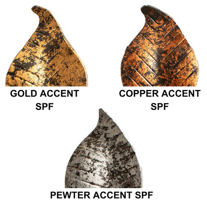 Stone County Ironworks Leaf 38" Natural Black Outdoor Wood-Burning Fire Pit With Gold Iron Accent