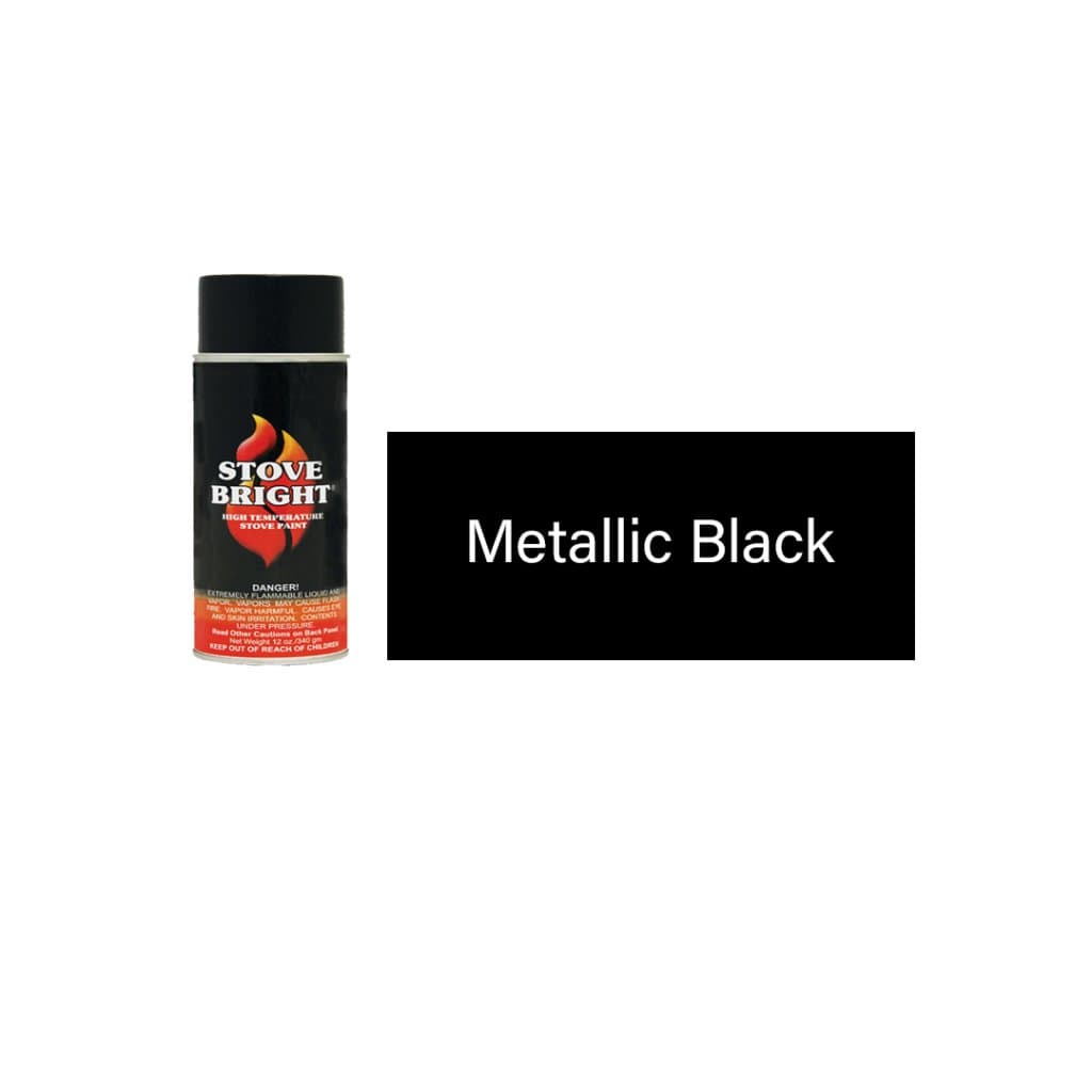 Stove Bright Metallic Black High Heat Temperature Paint