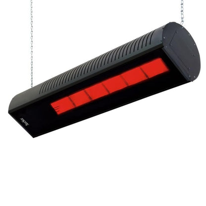 SunStar SGL Glass Series 48" 35000 BTU/hr Black Infrared Patio Heater With Propane Gas