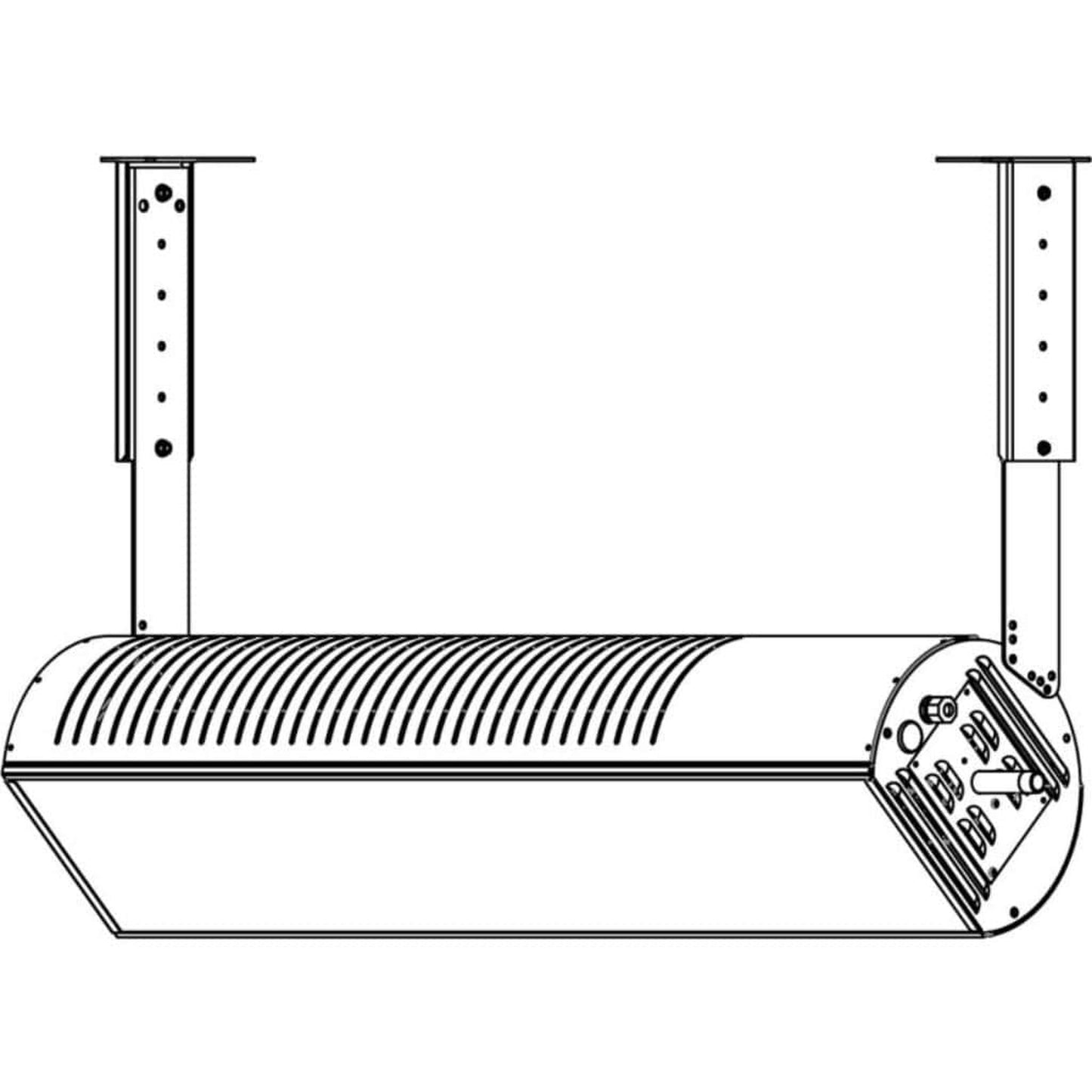 SunStar SGL Glass Series 48" 35000 BTU/hr Black Infrared Patio Heater With Propane Gas