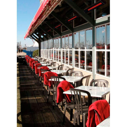 SunStar SGL Glass Series 48" 35000 BTU/hr Black Infrared Patio Heater With Propane Gas