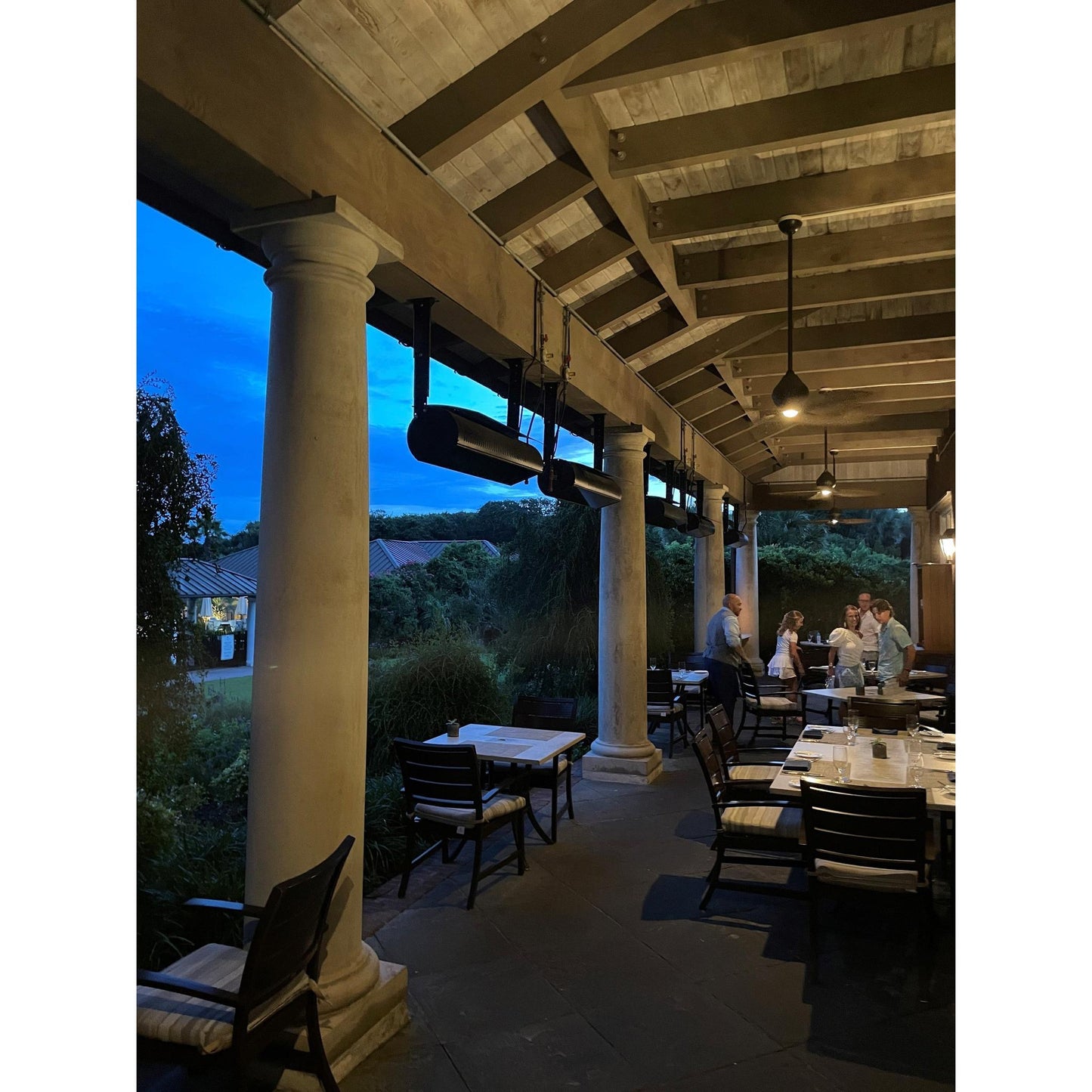 SunStar SGL Series 48" Two-Stage Natural Gas Infrared Patio Heater with Adjustable Mounting Kit and Wireless Remote Control