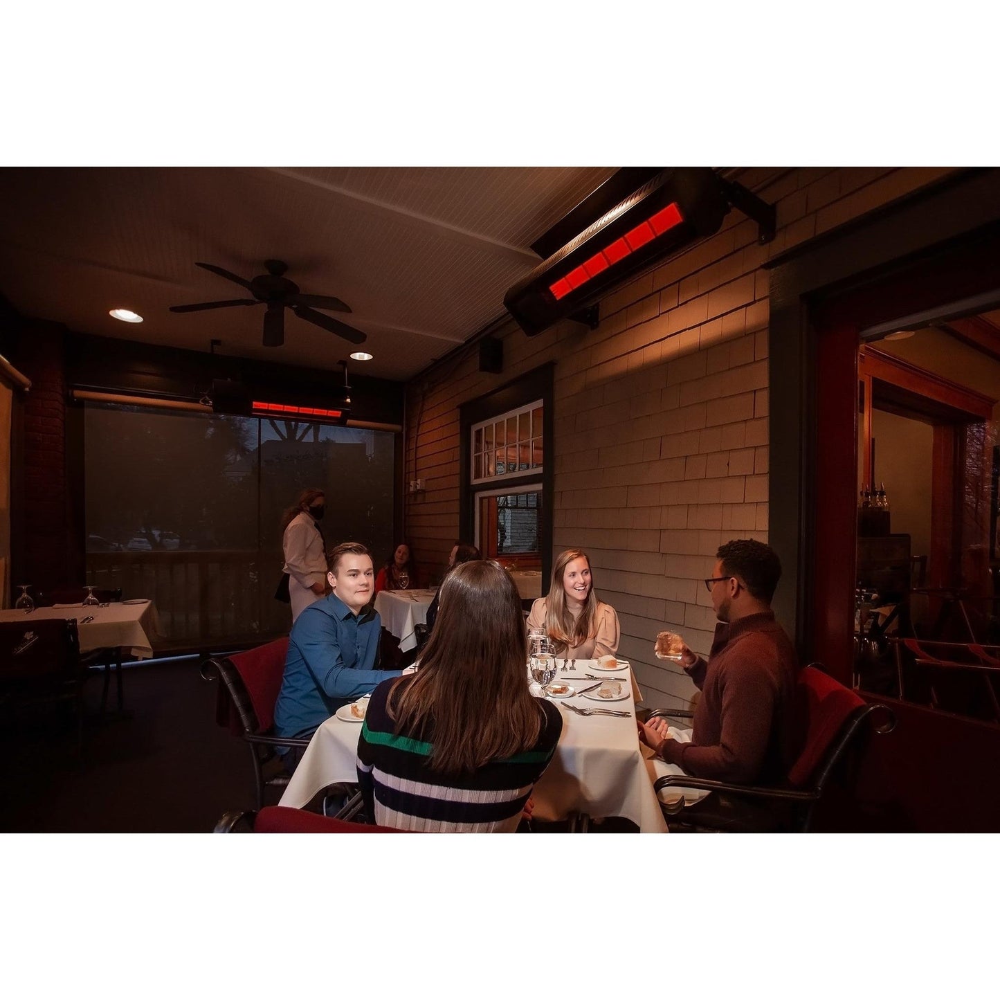 SunStar SGL Series 48" Two-Stage Propane Gas Infrared Patio Heater with Adjustable Mounting Kit