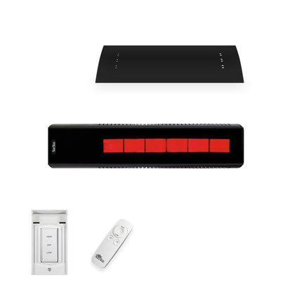 SunStar SGL Series 48" Two-Stage Propane Gas Infrared Patio Heater with Fixed Mounting Kit and Wireless Remote Control