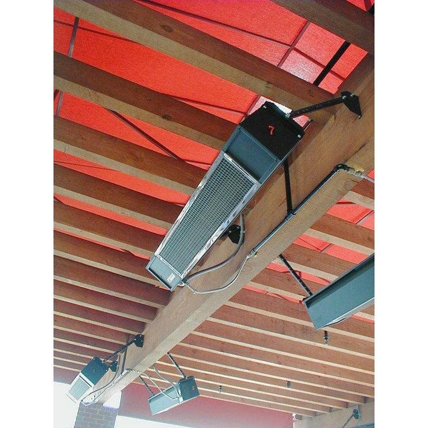 Sunpak S25 48" 25,000 BTU Black Liquid Propane Outdoor Infrared Heater With 24V Transformer And Mounting Kit