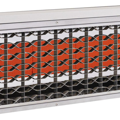 Sunpak S25 48" 25,000 BTU Stainless Steel Natural Gas Outdoor Infrared Heater With 24V Transformer And Mounting Kit