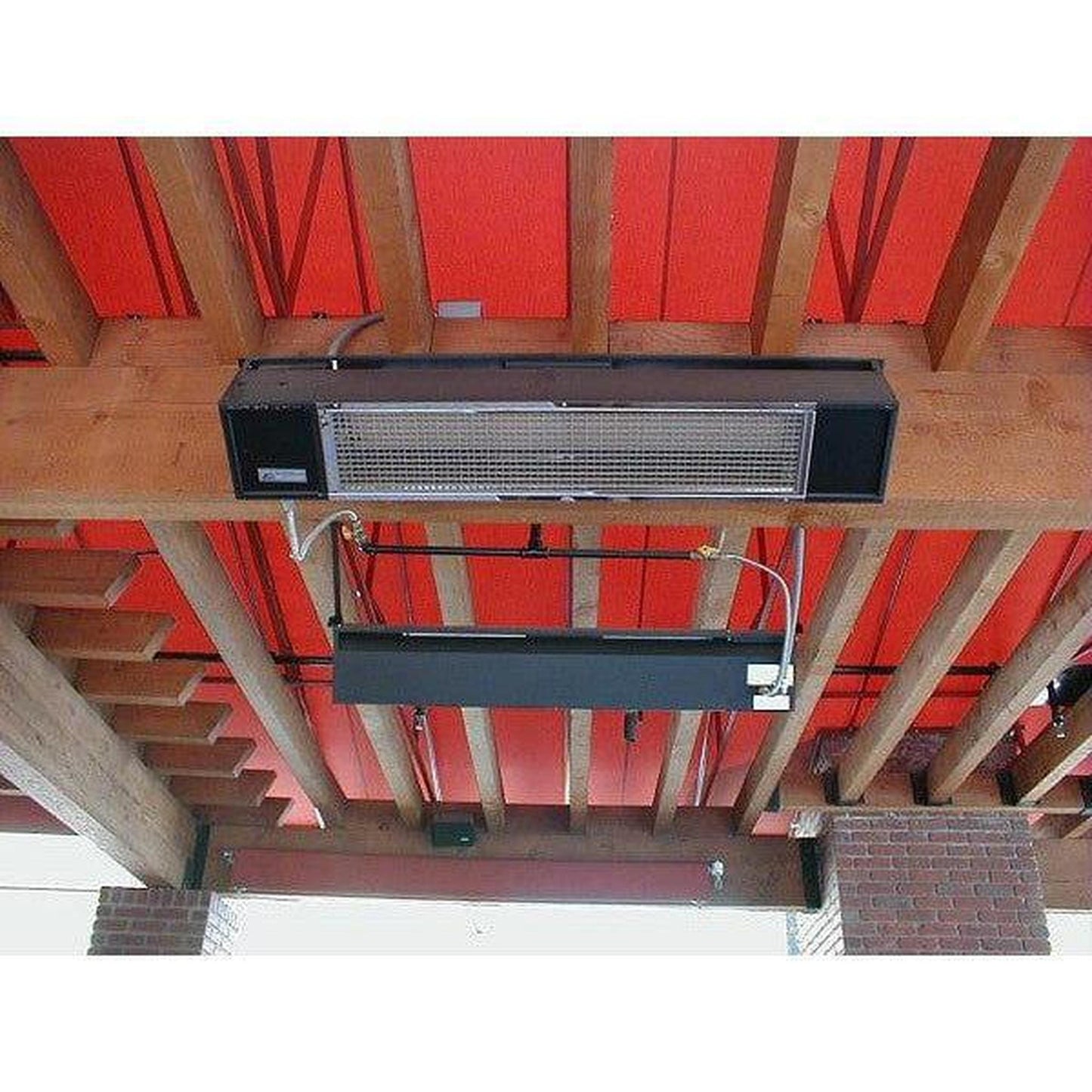 Sunpak S34 48" 34,000 BTU Black Liquid Propane Outdoor Infrared Heater With 24V Transformer And Mounting Kit