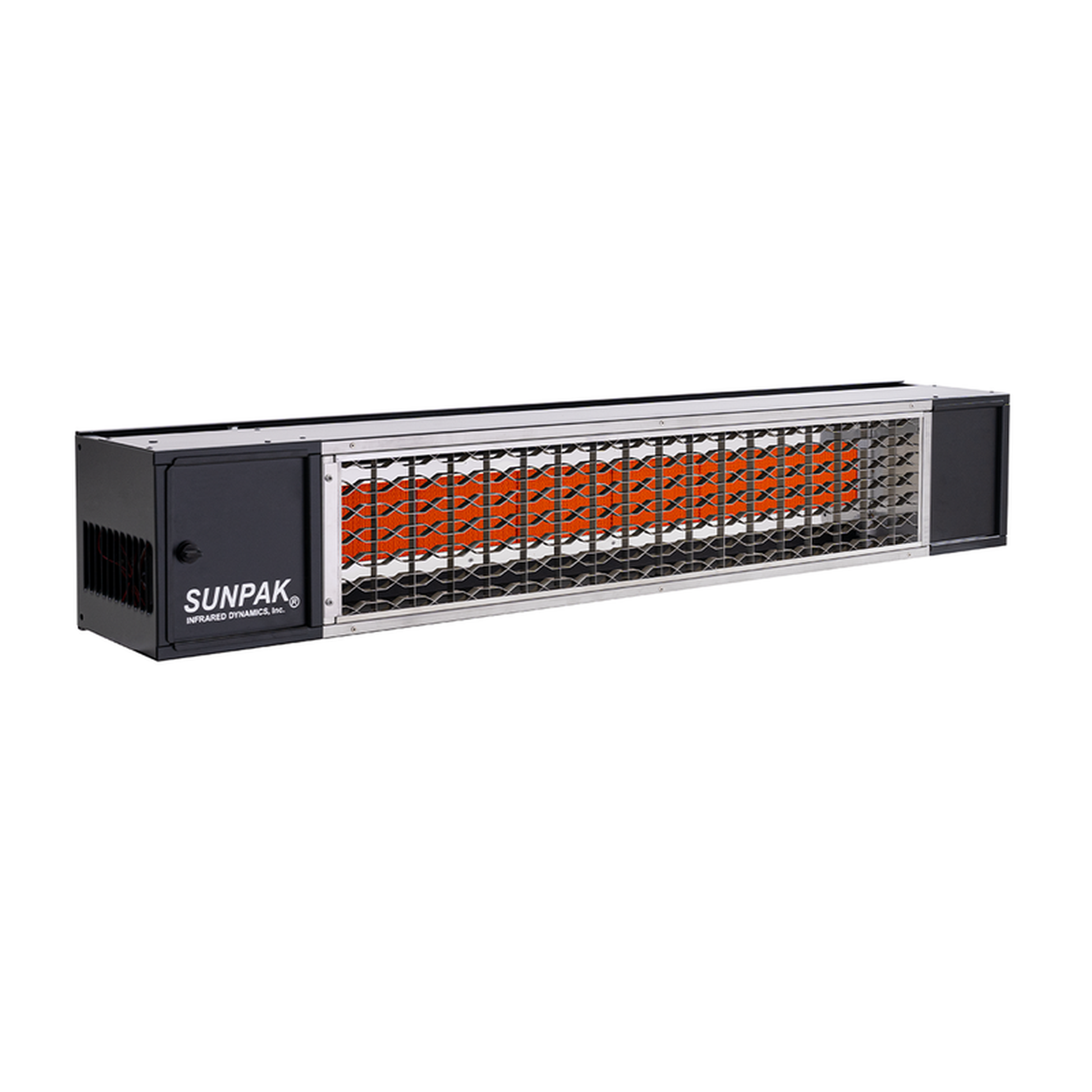 Sunpak S34 48" 34,000 BTU Black Natural Gas Outdoor Infrared Heater With 24V Transformer And Mounting Kit