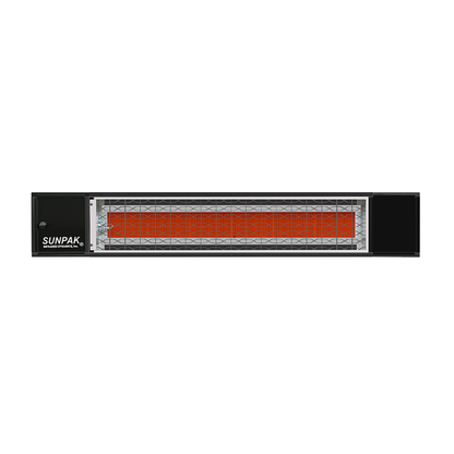 Sunpak S34 48" 34,000 BTU Black Natural Gas Outdoor Infrared Heater With 24V Transformer And Mounting Kit