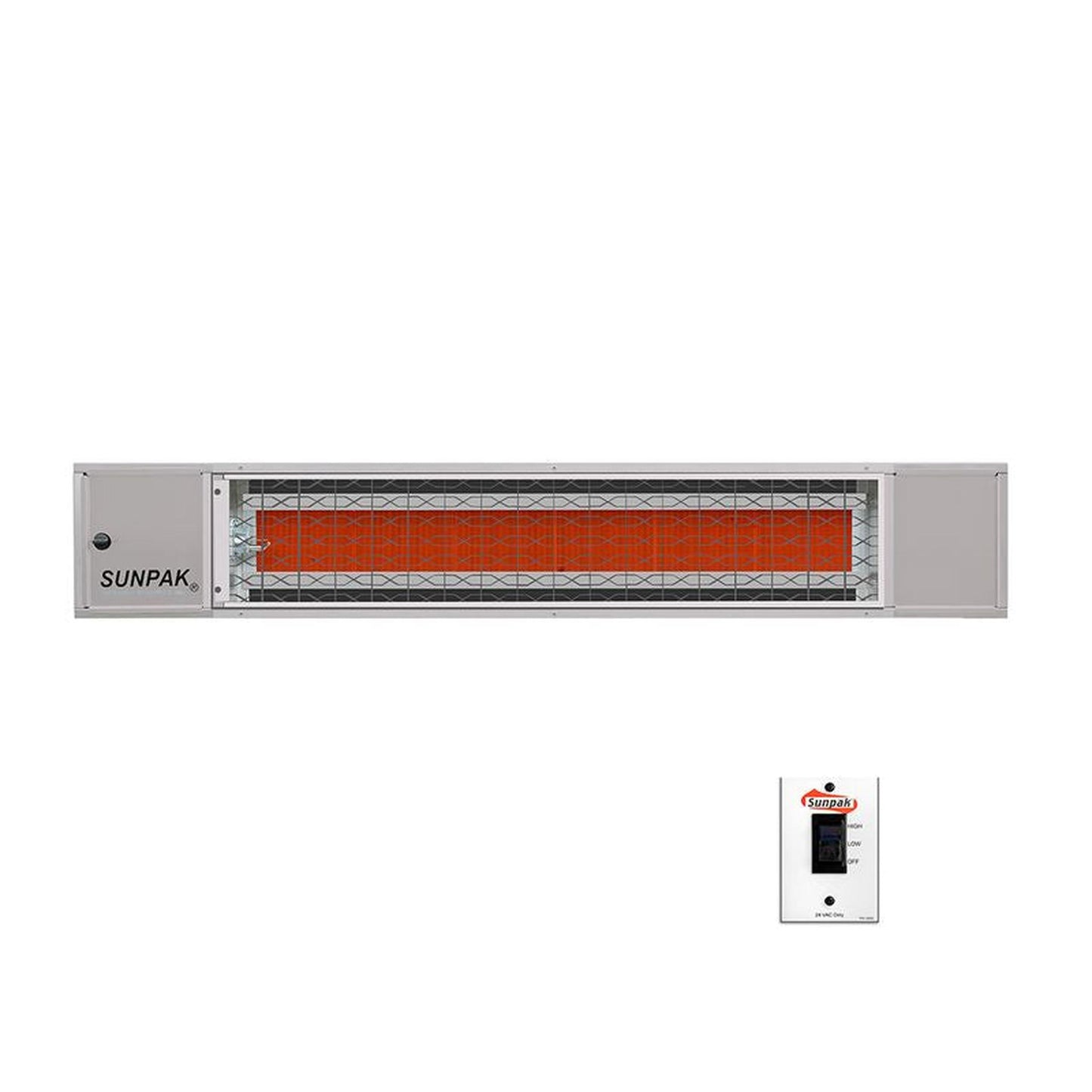 Sunpak S34 S TSH 48" Stainless Steel Natural Gas Two Stage Handwired Outdoor Infrared Heater