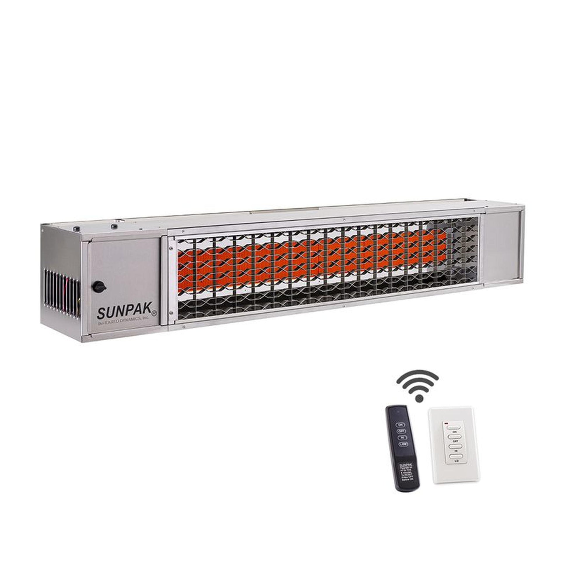 Sunpak S34 TSR 48" Stainless Steel Natural Gas Two Stage Remote Outdoor Infrared Heater