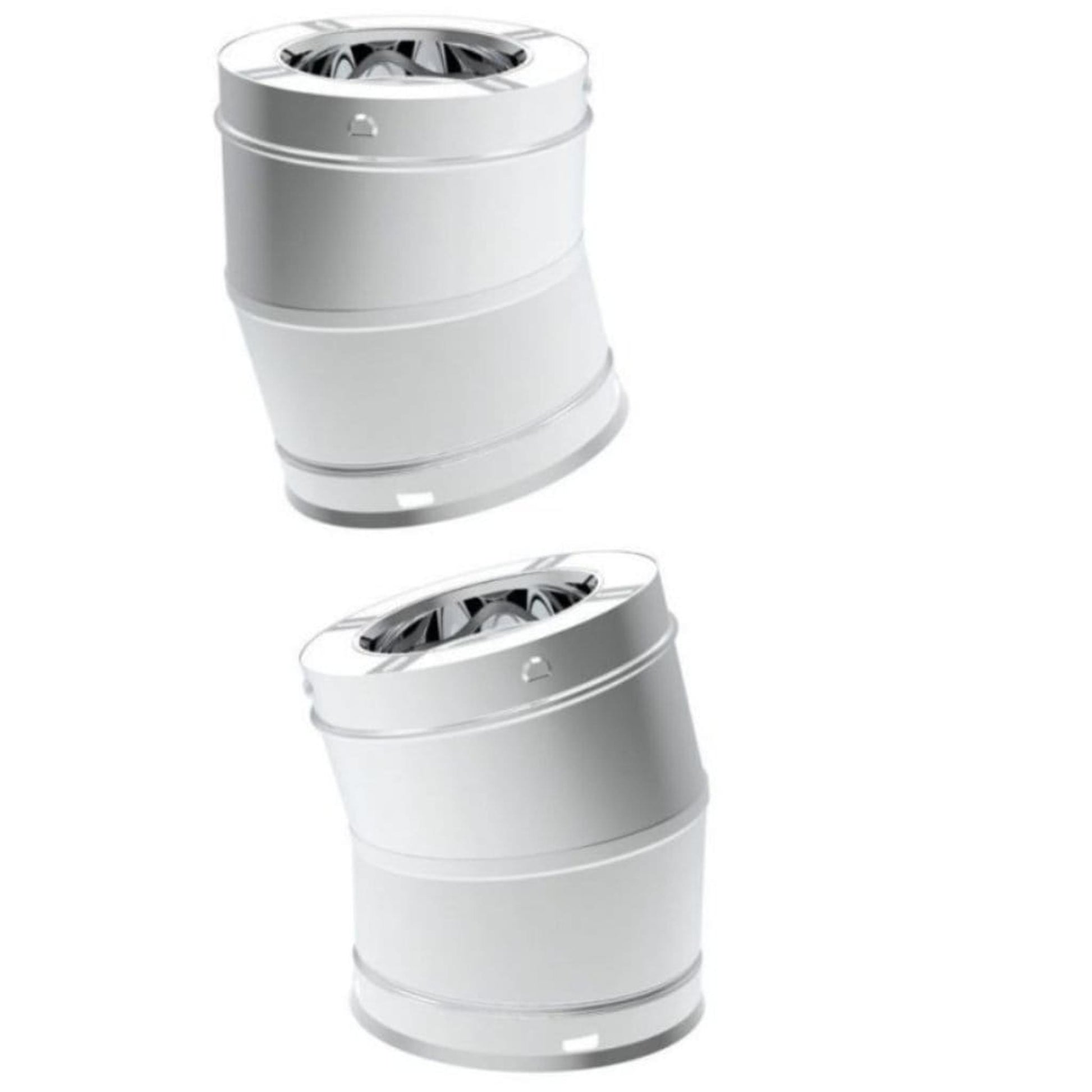 Superior 15 Degree 2-Pack Stainless Steel Elbow for Snap-Pak 7" Wood-Burning Chimney System