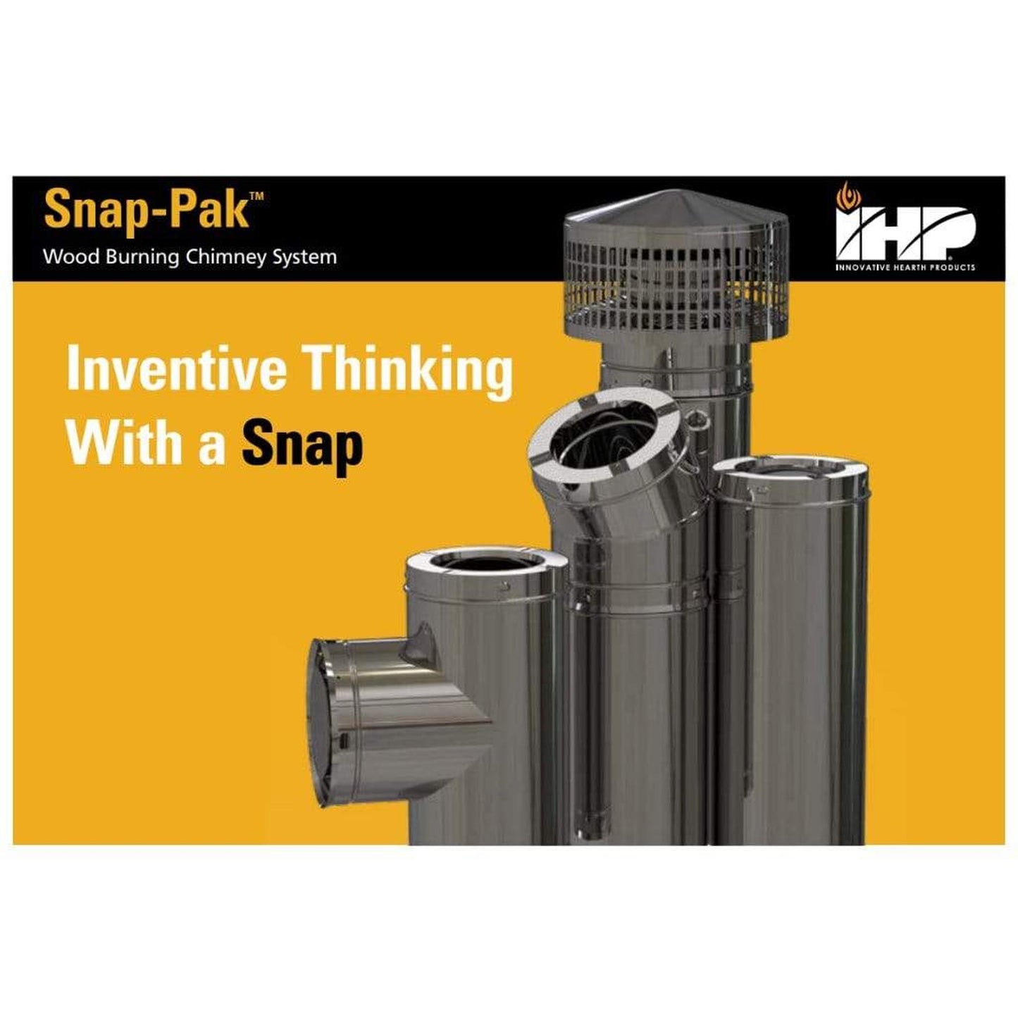 Superior 2-Pack 15 Degree Stainless Steel Elbow for Snap-Pak 6" Wood-Burning Chimney System