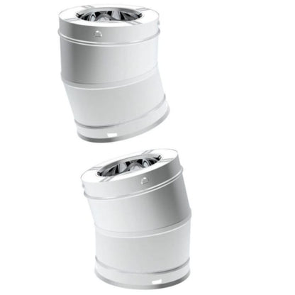 Superior 2-Pack 15 Degree Stainless Steel Elbow for Snap-Pak 6" Wood-Burning Chimney System