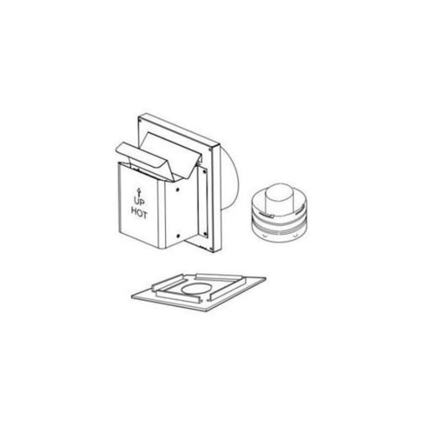 Superior 20" Small Square Termination With Shield for Secure Vent 4.5/7.5 Rigid Vent System