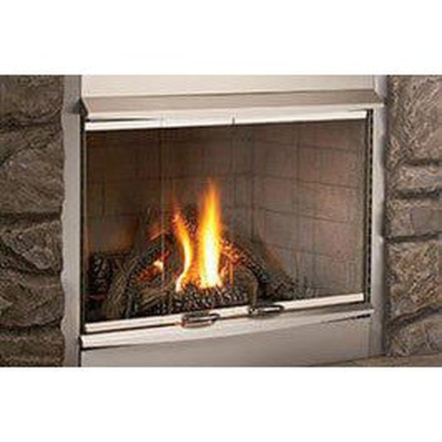 Superior 42" Brushed Stainless Steel Outdoor Bi-Fold Door With Frame and Hood for VRE4342 Gas Fireplace