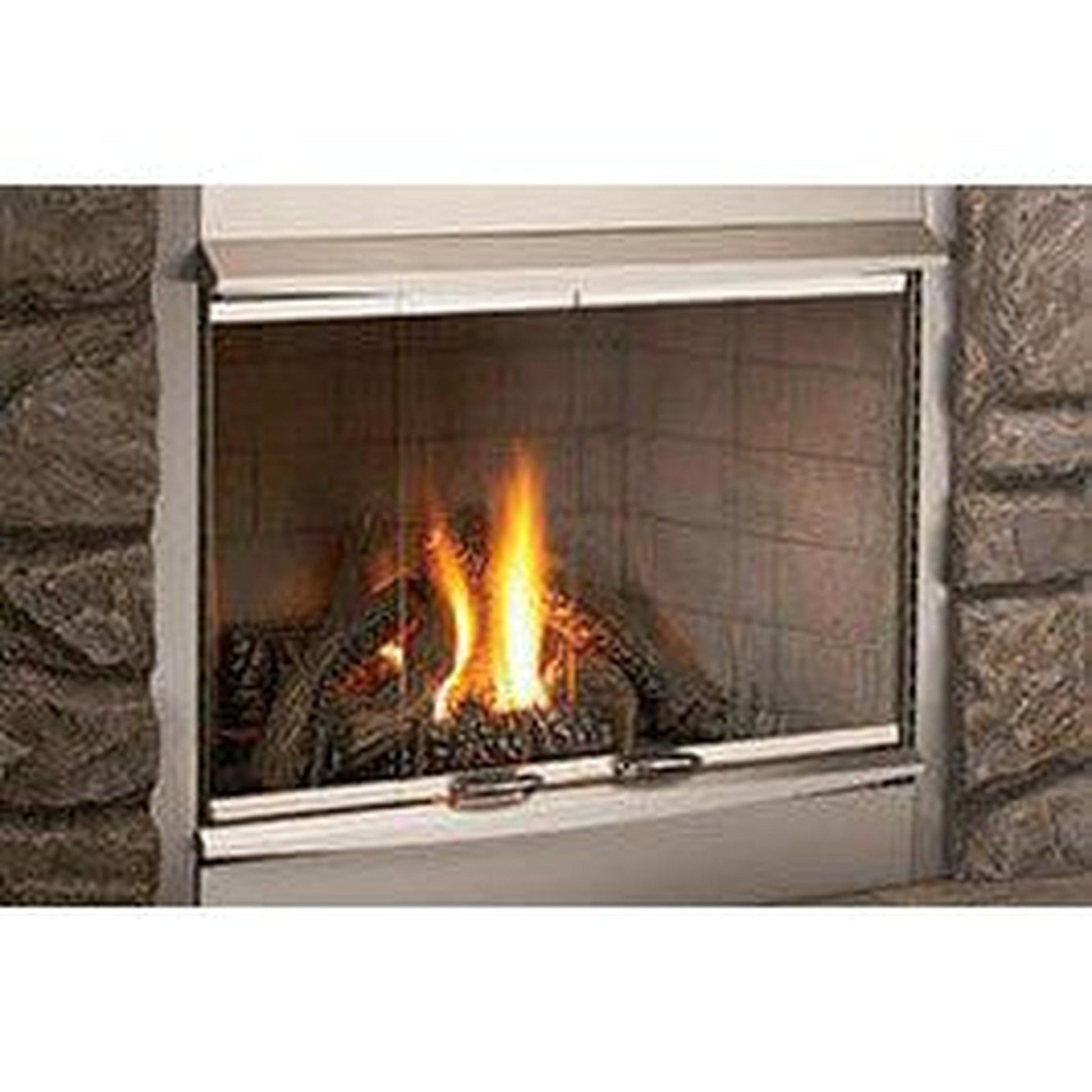 Superior 42" Brushed Stainless Steel Outdoor Bi-Fold Door With Frame and Hood for VRE4342 Gas Fireplace